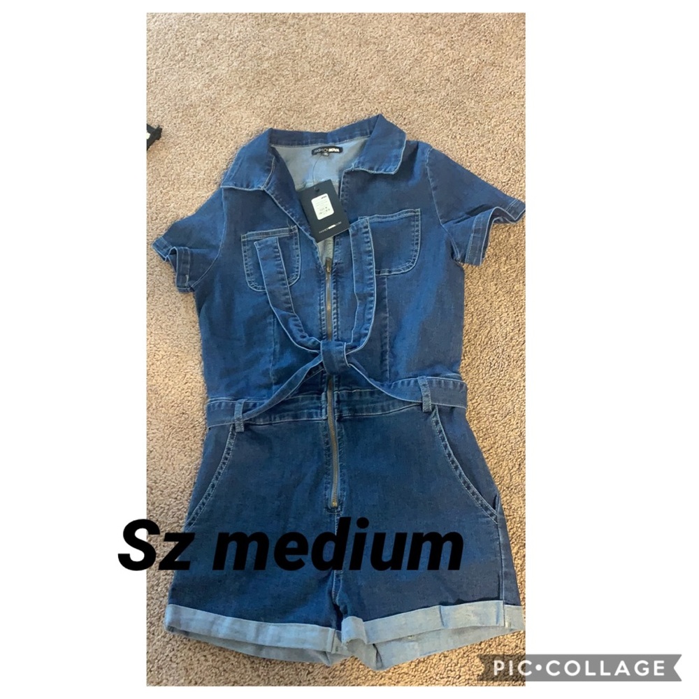 Denim romper